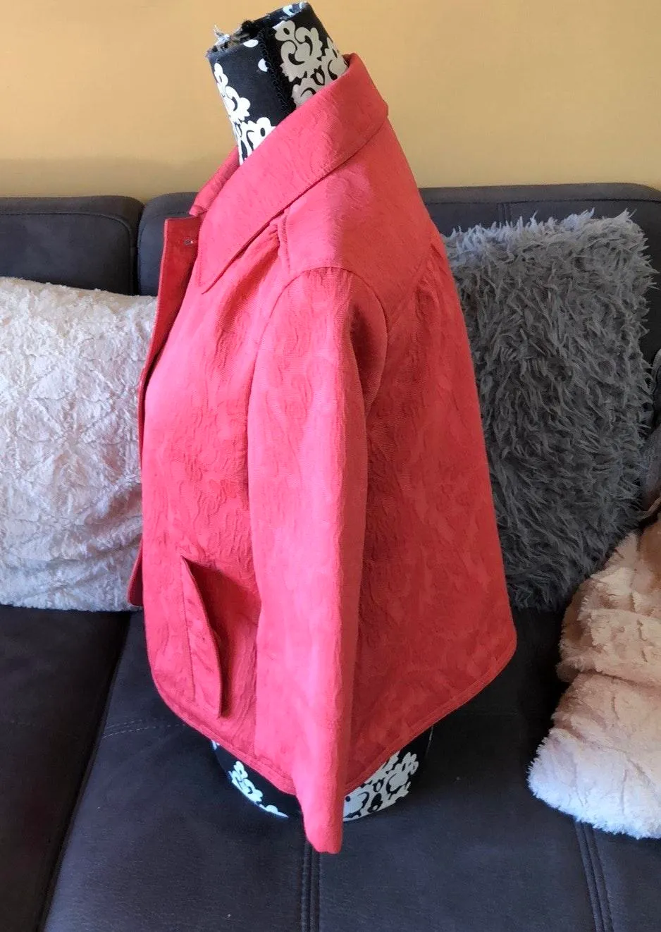 Pink 3/4 Sleeve Blazer Jacket Size M - Image 2