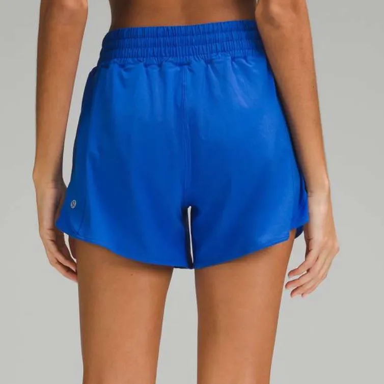 Lululemon Size 12 Hotty Hot High-Rise Lined Short 4" Inseam Blazer Blue Tone - Image 4