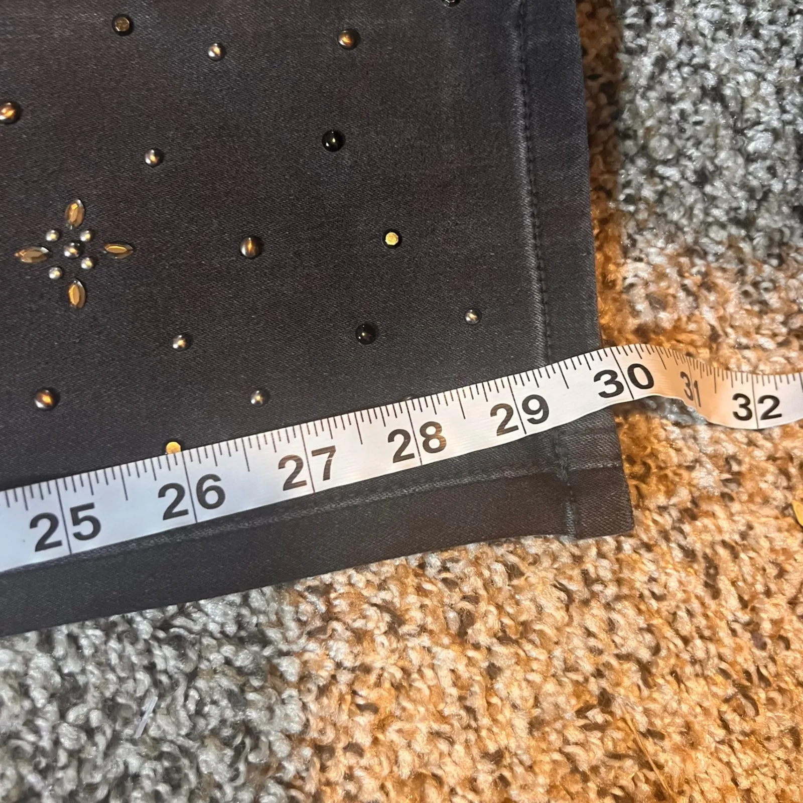 D2G Diane Gilman Studded Jeans Black Wash Embellished Women's Size 4 - Image 6