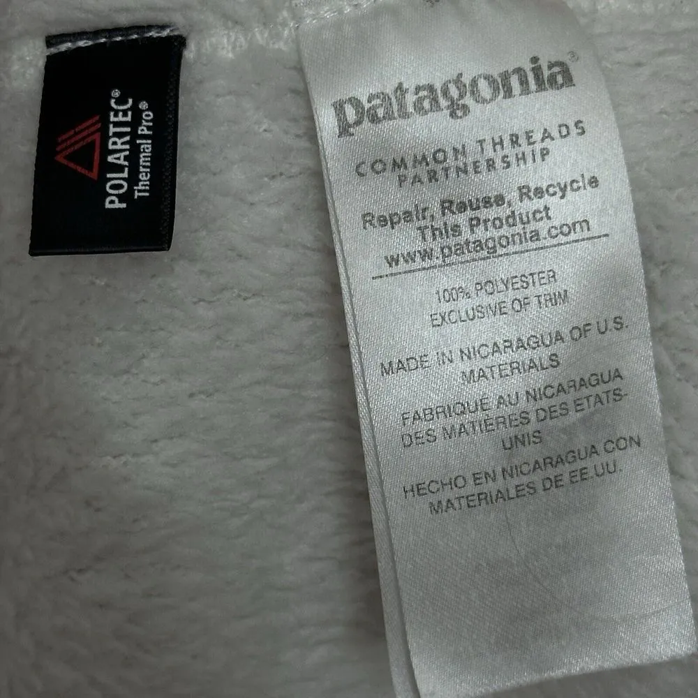 Patagonia Women's M Fleece Pullover Re-Tool Snap-T Polartec Cream Ivory Outdoors - Image 6