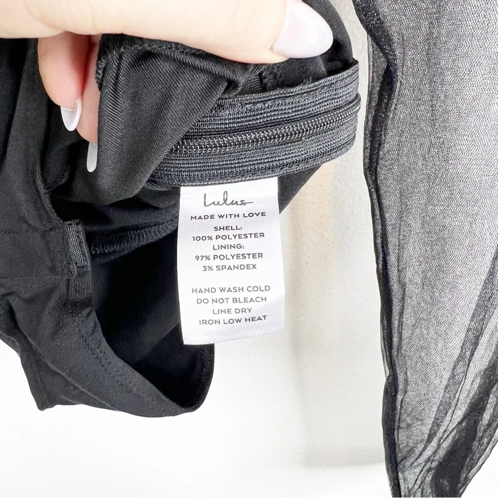 NWT Lulus Dare To Be You Organza Bodysuit S Black‎ - Image 10