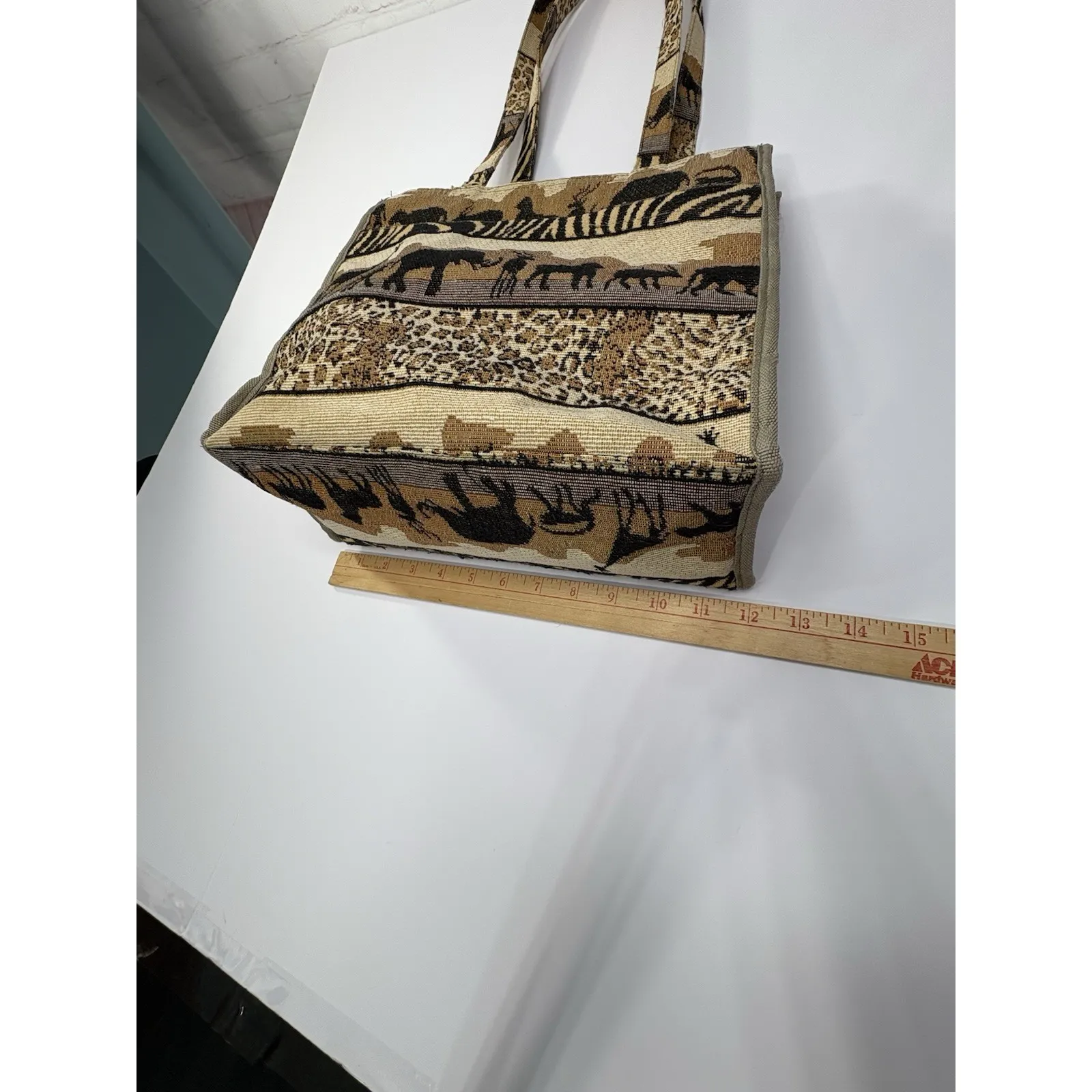 Jade Tapestry Shoulder Tote Bag Safari Animal Print Africa Wildlife Zebra Giraff - Image 9