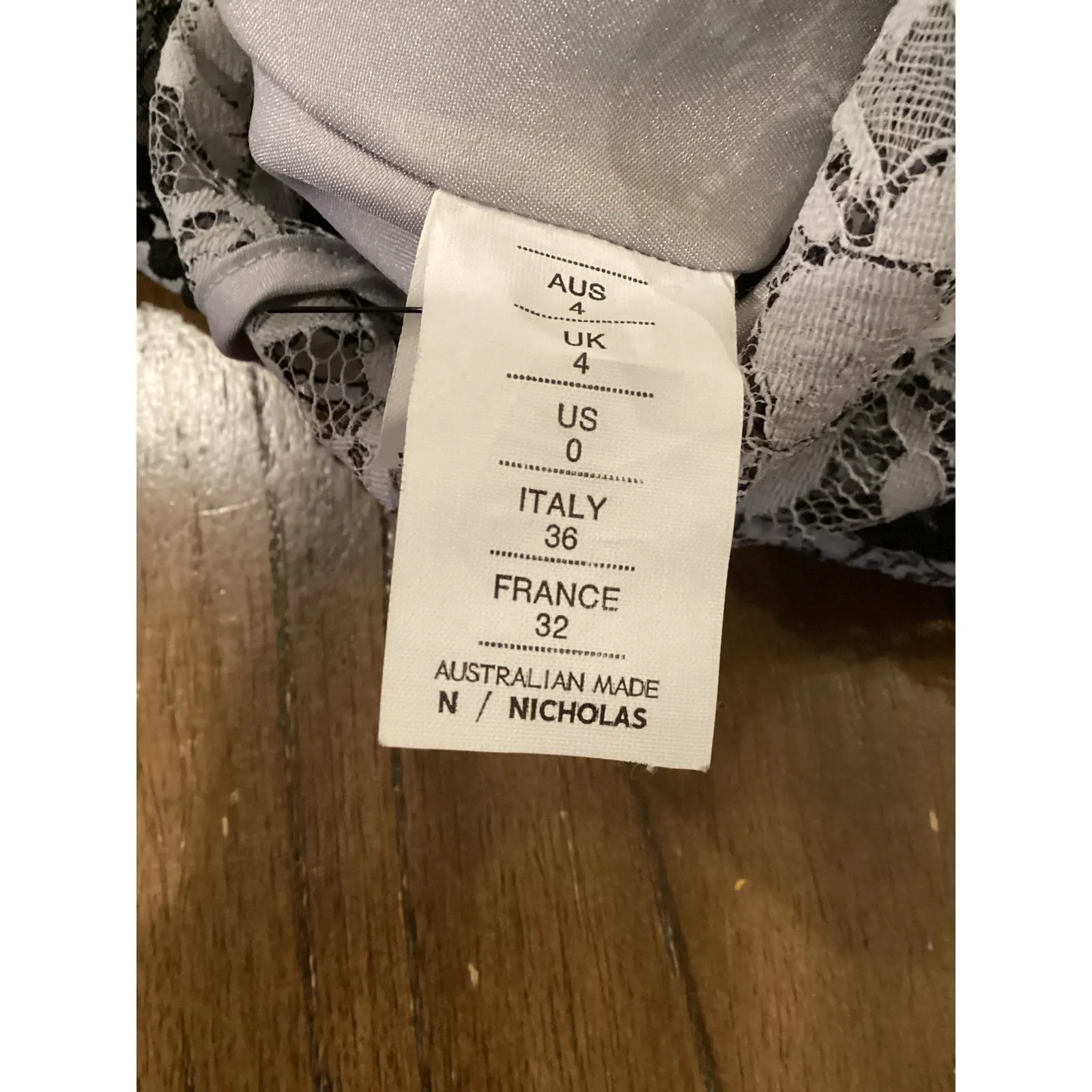 Revolve Nicholas Azalia Lace plunge Trumpet glam Midi Dress Grey Black V Neck 0 - Image 6