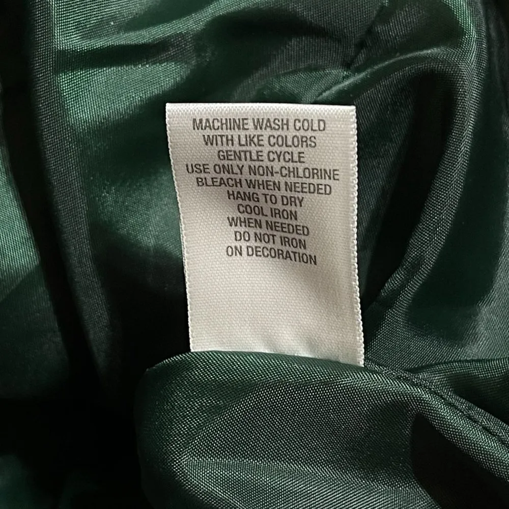 Dressbarn Dress Barn Women's Utility Puffer Vest Dark Green Gold S Small (Read) - Image 8