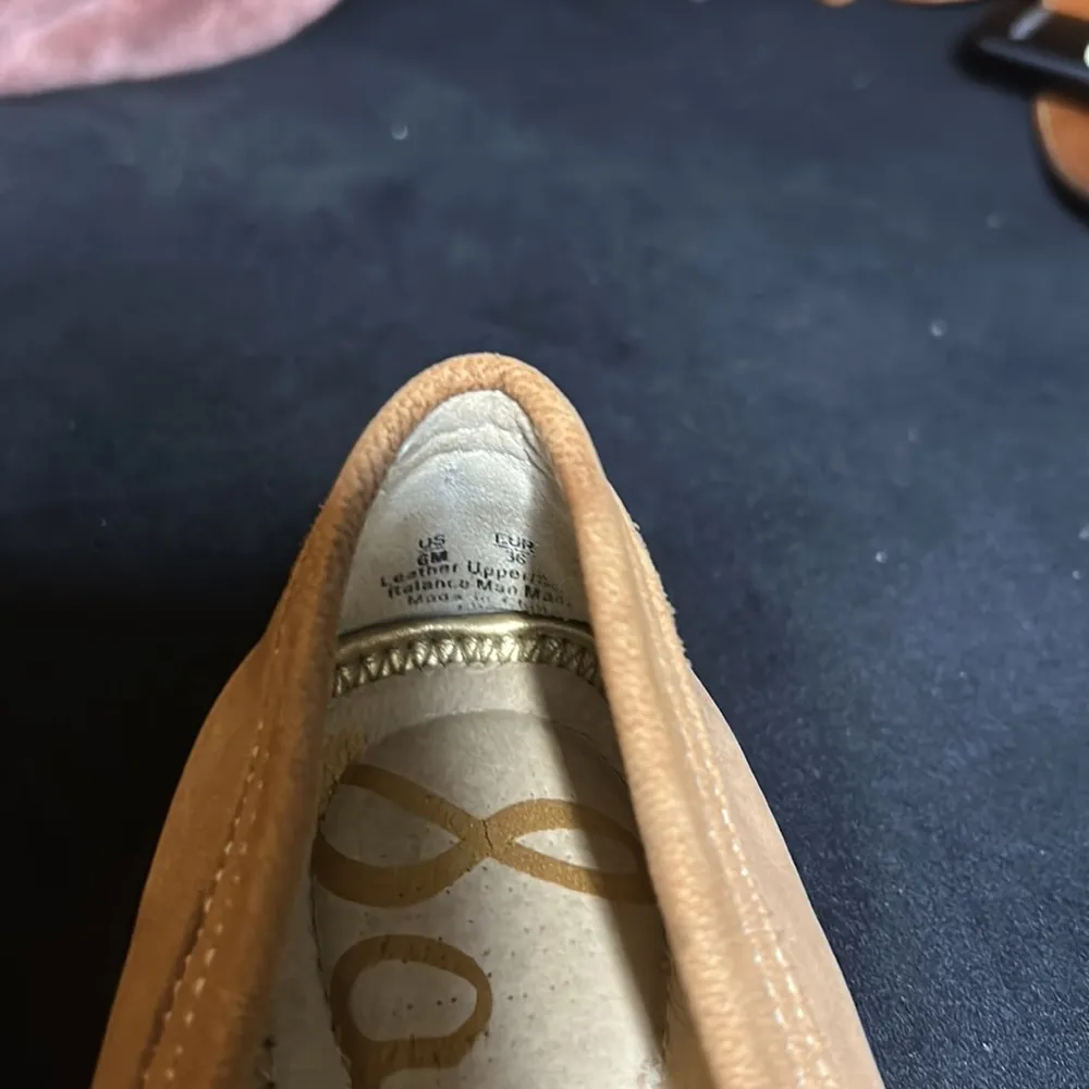 Tan Leather Sam Edelman Loafers Size 6 - Image 4