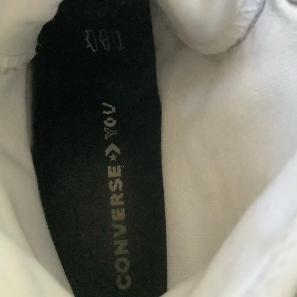 all star YOU platform leather black & white colorblock hi top sneakers - Image 6