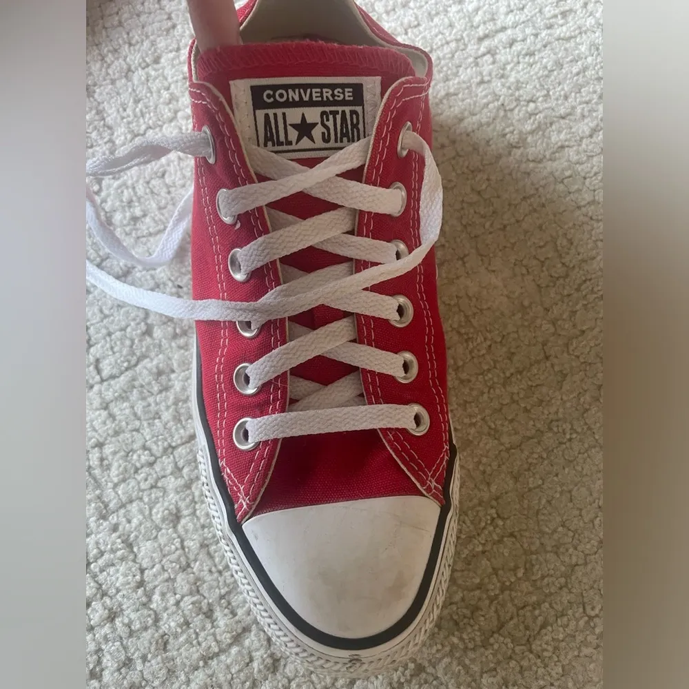 Converse Red and white Low-Top Gym Shoe - Image 2