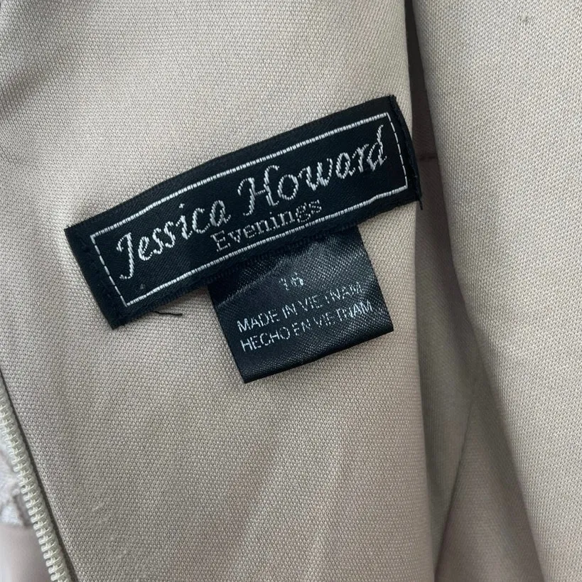 Jessica Howard Lace Chiffon Party Dress Sz 16 Romantic Wedding Formal Glitter - Image 10