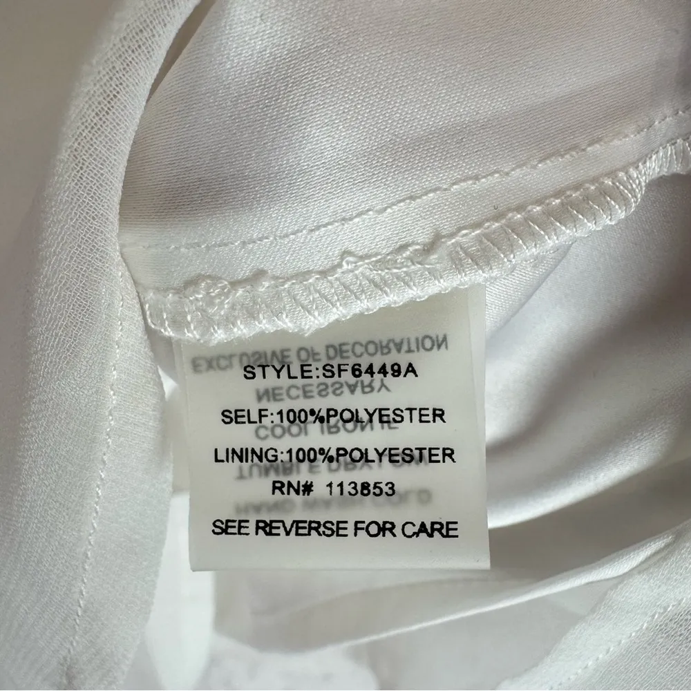 Pixley Jenner White Gray Neon Orange Beaded Embroidered Neckline Halter Top Size L - Image 6