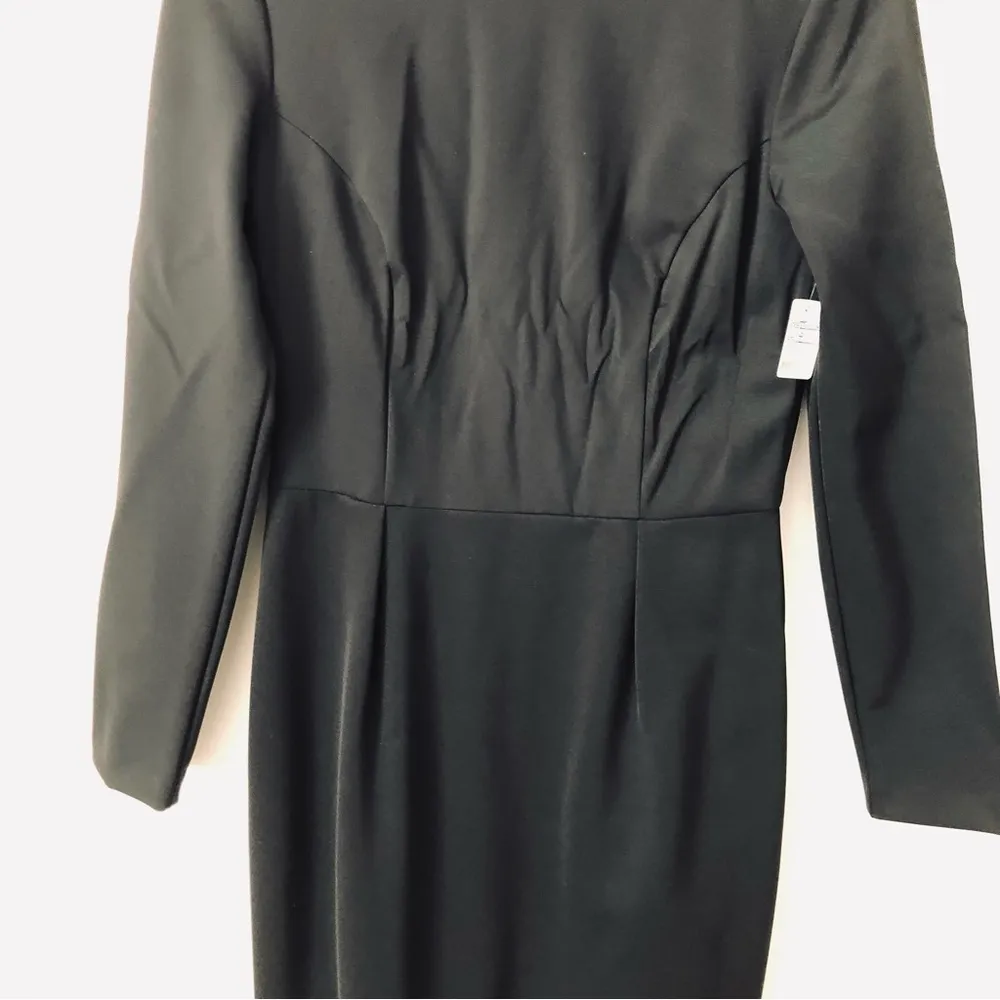 Trina Turk Long Sleeves Fitted Knee Length Lined Black Dress Women’s Size 8 NWT - Image 5