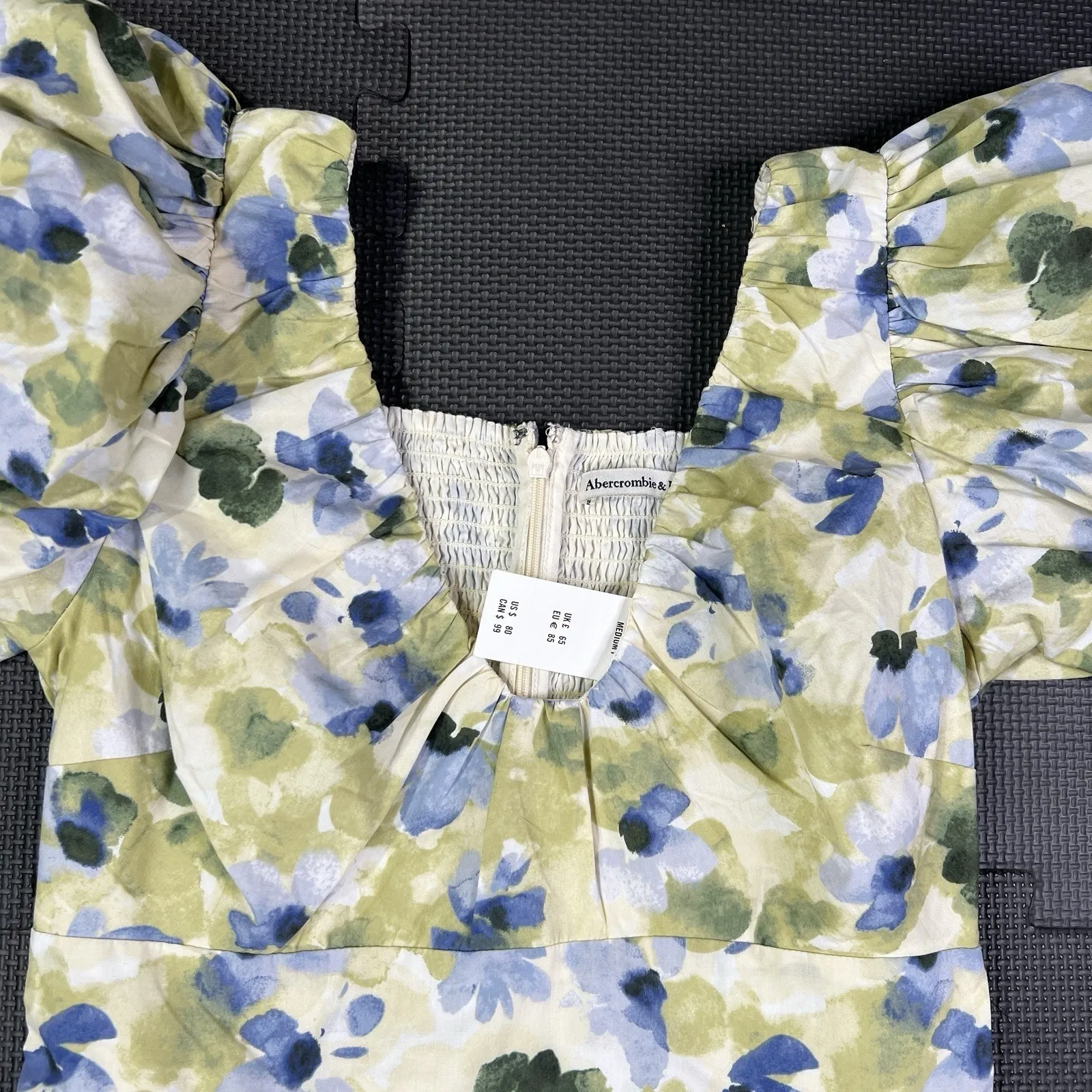 Abercrombie & Fitch Women Dress Emerson Poplin Baby Doll Cottage Core Romper MP - Image 4