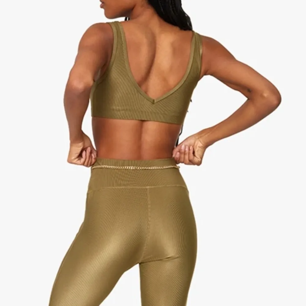 Weworewhat V-NECK RIB SPORTS BRA - Image 9