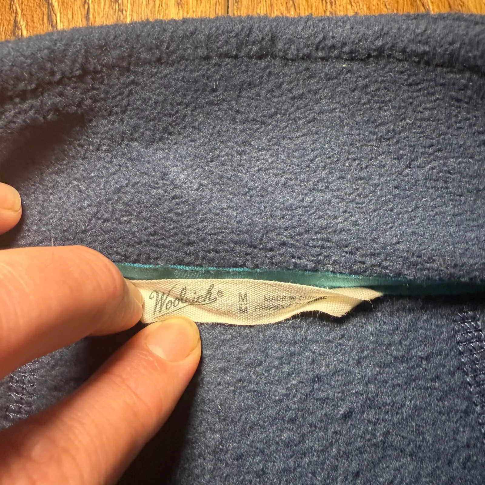 Woolrich Fleece Vest Navy Blue Full Zip Pockets Womens Size Medium Gorpcore - Image 2