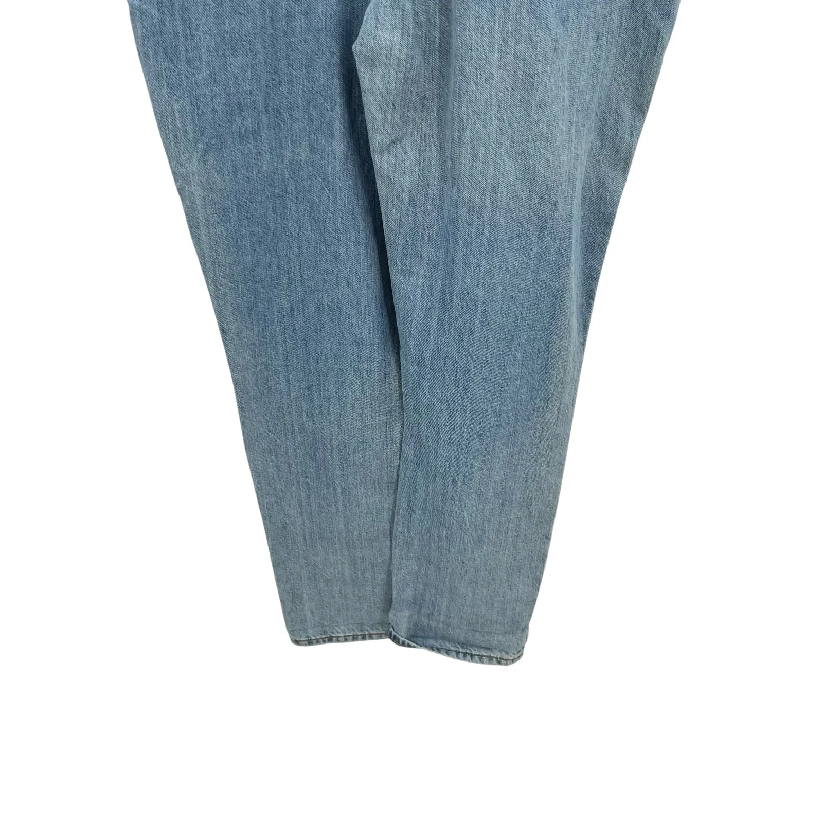 Levi's Original Overalls Jeans Denim Medium Light Wash Blue‎ Size Large - Image 14
