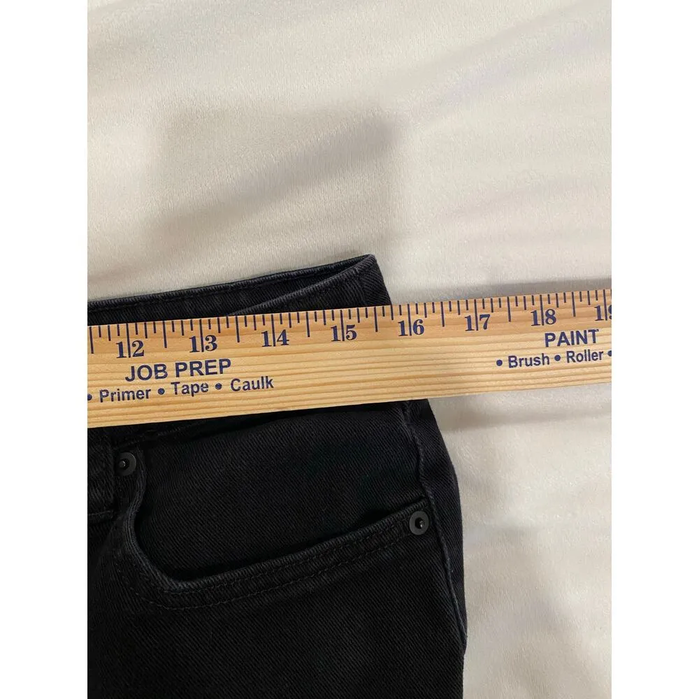 Nili Lotan Cotton Cropped Tapered Leg Jeans Dark Denim Black Women's Size 10 - Image 5