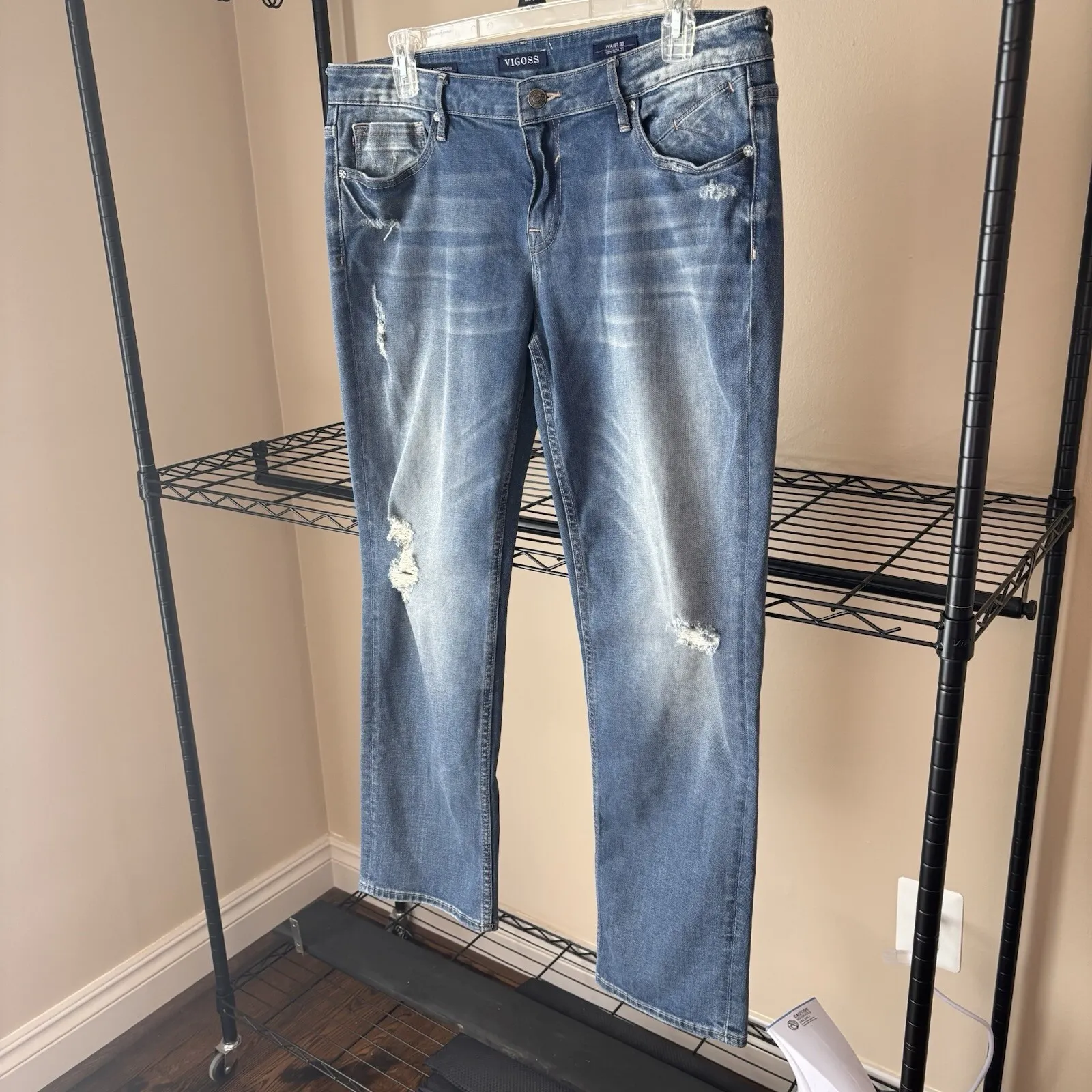 Vigoss Womens The‎ Thompson Tomboy Pockets Denim Blue Jeans 33x27 (36x29) - Image 3