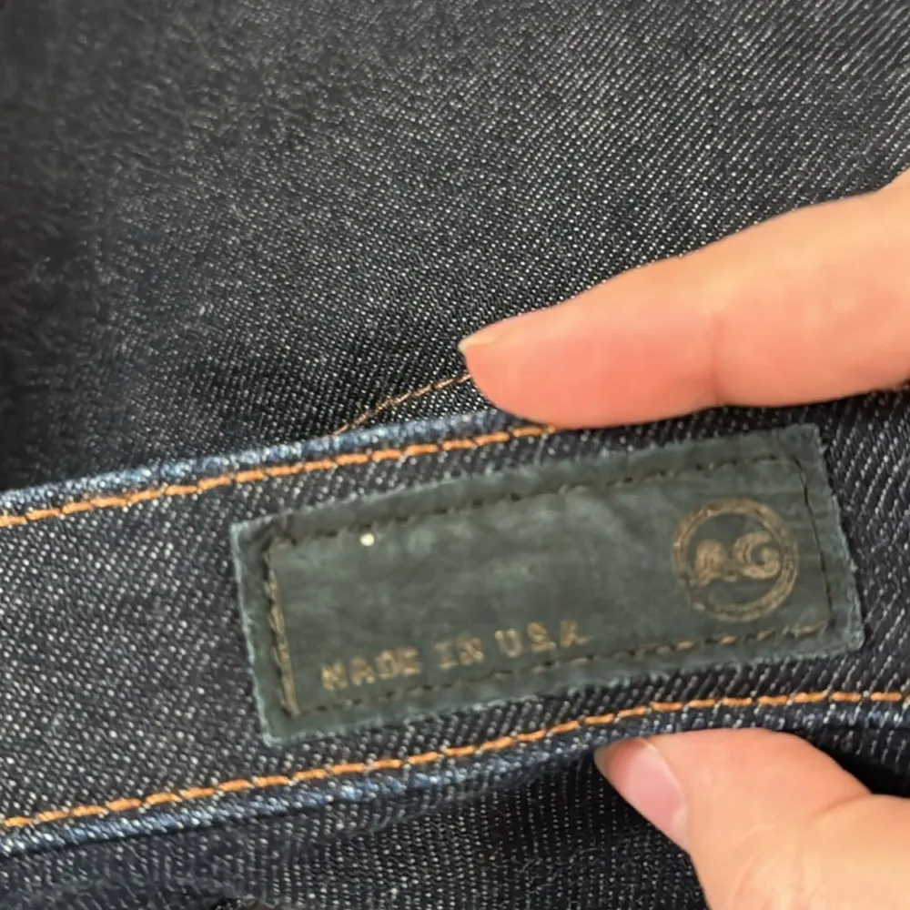 Ag  Adriano Goldschmied The Stevie Slim Straight Roll-up Jeans dark wash sz 27 - Image 8