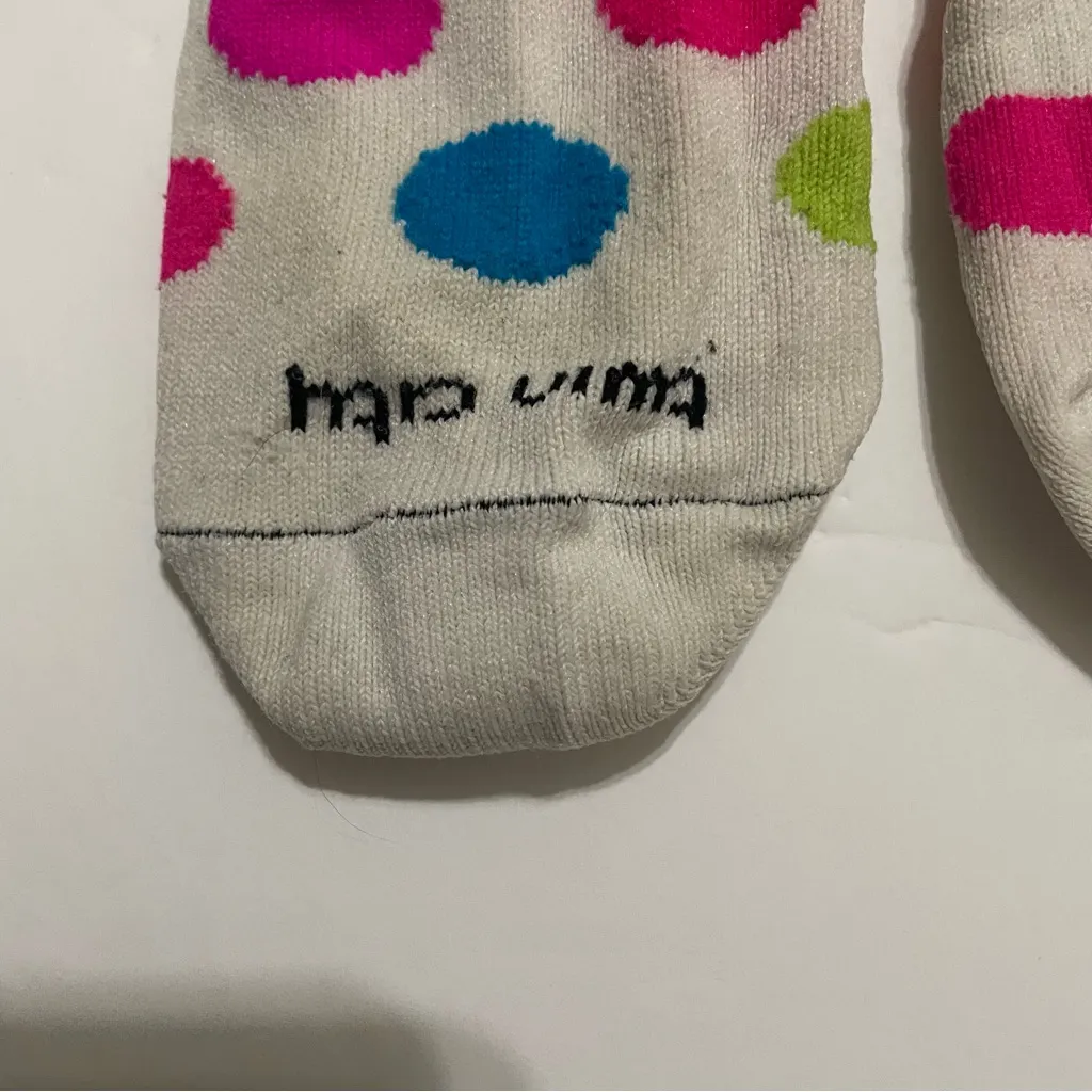 Colorful Polka Dot Women’s Soccer Socks Gray - Image 4