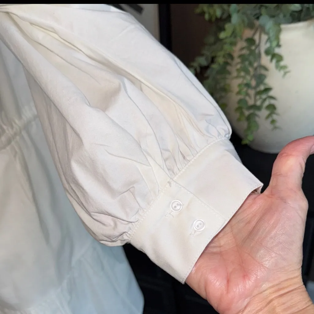 ASTR The Label White Cotton Button Front Tiered Ruffle Dress Size XS - Image 4