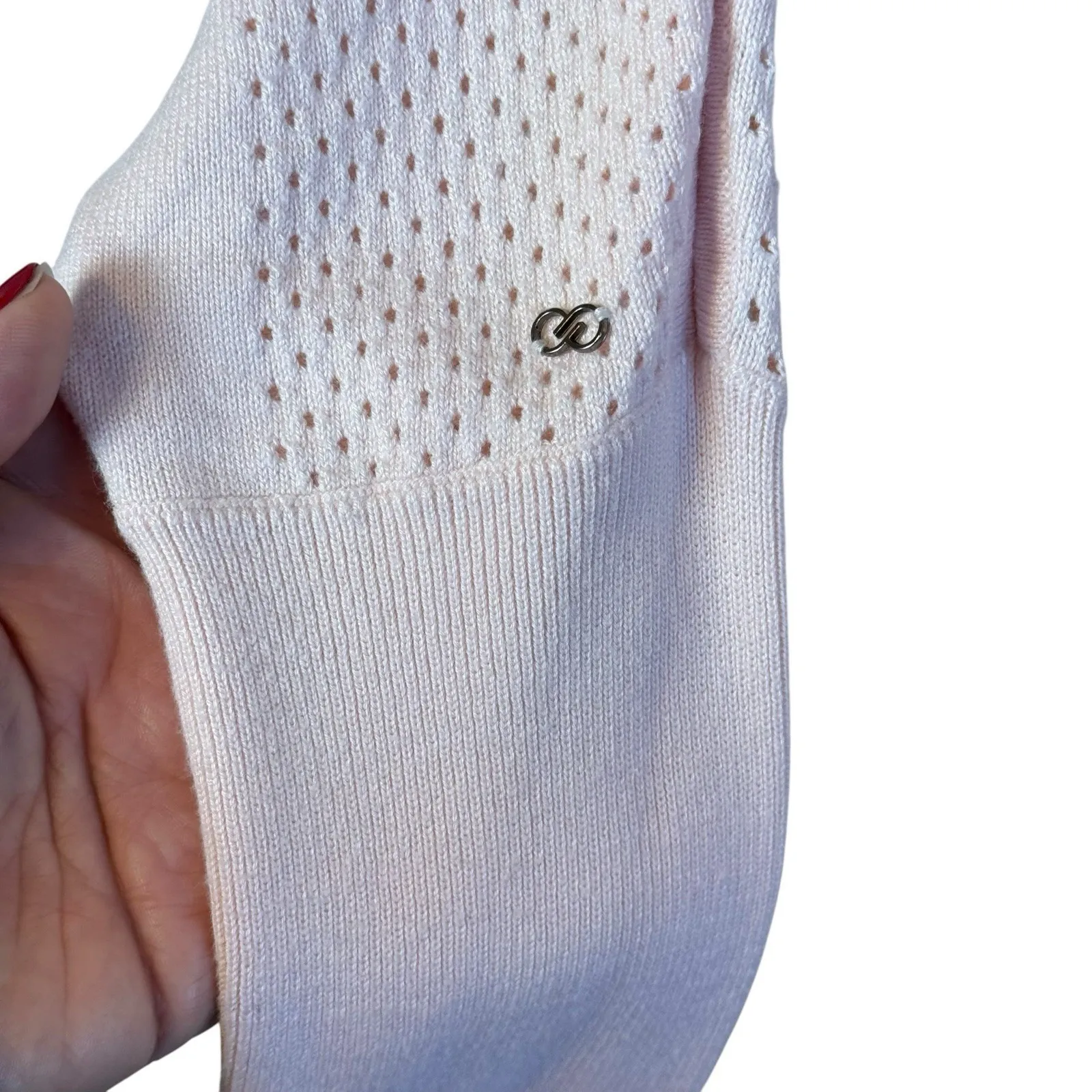 Calia By Carrie Underwood Light Pink Tunic Sweater Top Large Pastel Lightweight - Image 4