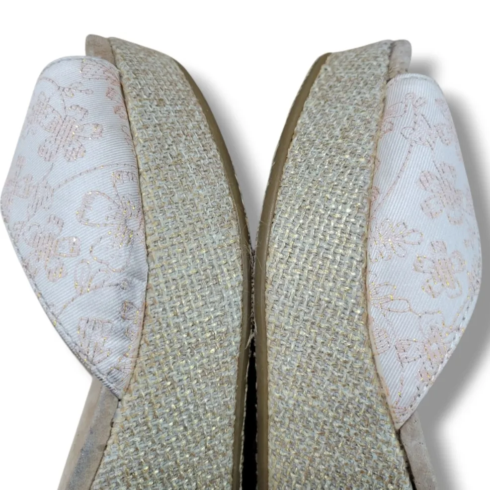 Toms Shoes Size 9.5 Toms Wedge Sandals Toms Floral Jacquard Platform Wedge Shoes Women's Shoes - Image 6