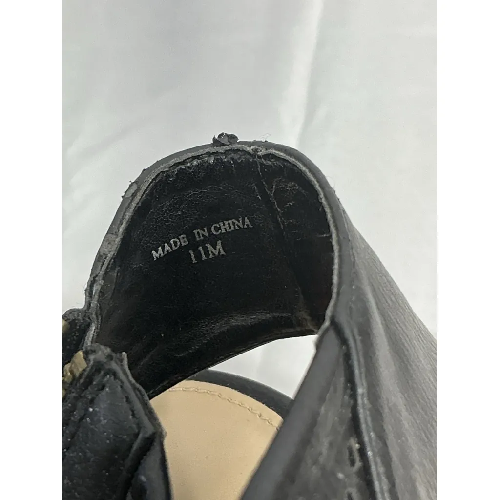 Womans Route 66 Size 11 M Black Vented Peep Toe Sling Back Heel Shoes - Image 7