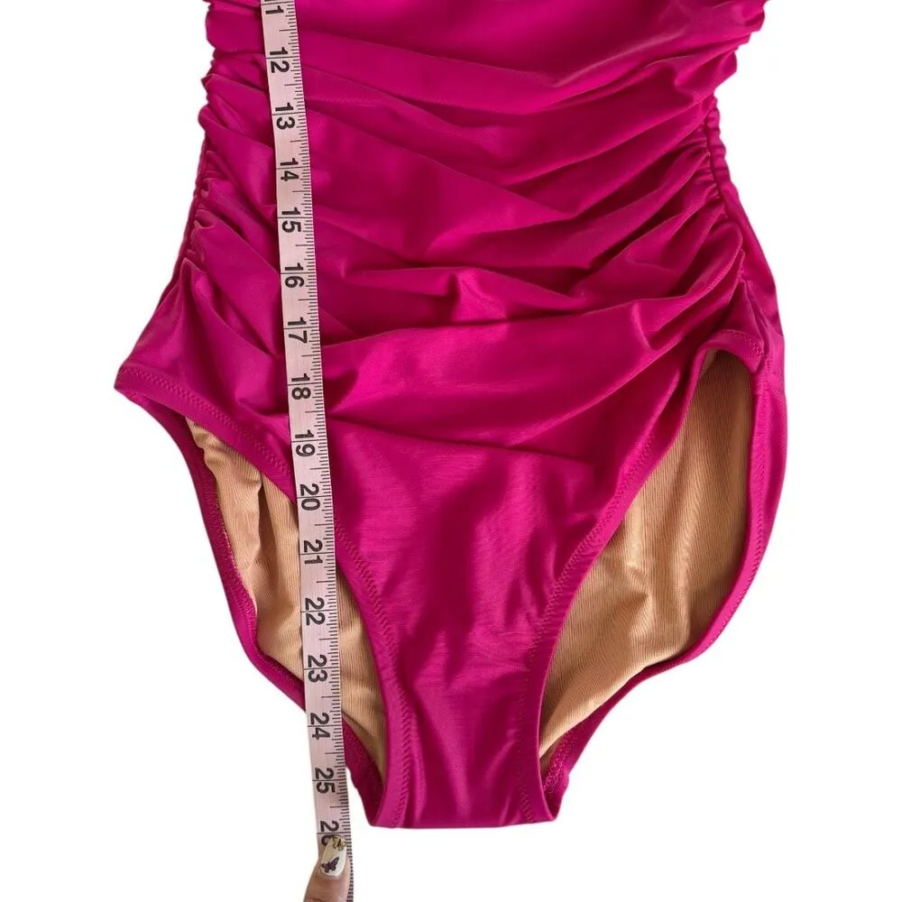 J.Crew Radiant Fuchsia Ruched V - Image 3