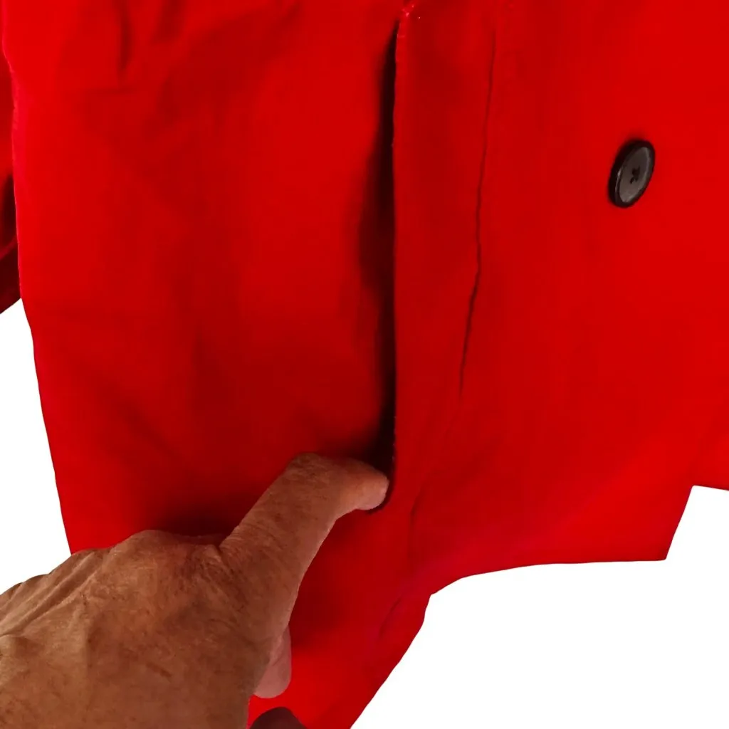 Old Navy XL Red Womens  Double-Breasted Trench Coat - Image 8