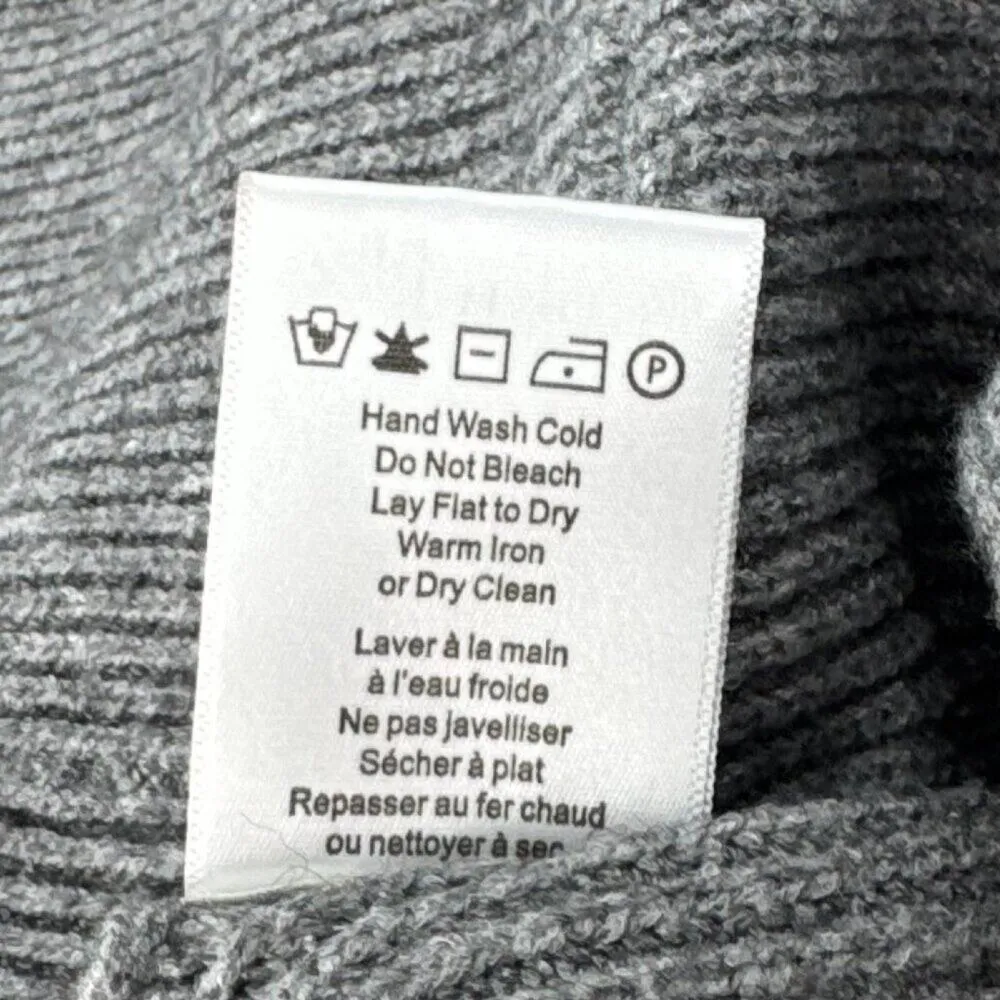 Heartloom Open Cardigan Duster Sweater Grey with Stripes Size Small - Image 7