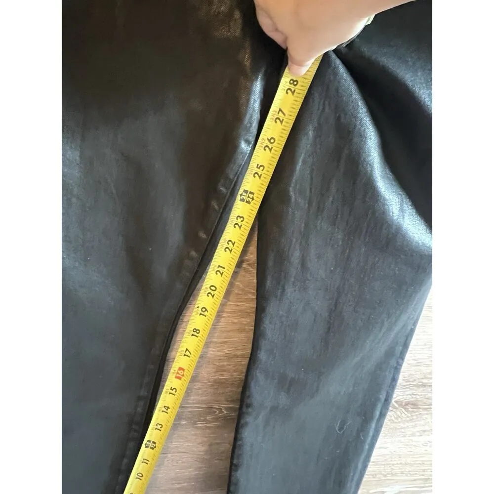 Good American GOOD CLASSIC Slim Straight Jeans GC046T Sz 14/32 Inseam 28" Black - Image 7