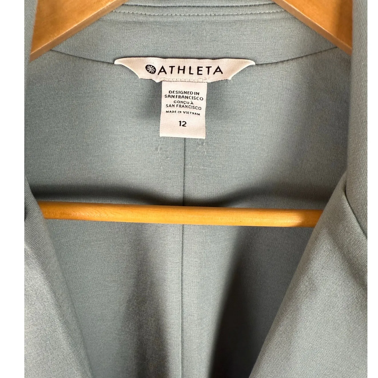 Athleta Eastbound Stretch Travel Blazer Sage‎ Green Size 12 - Image 6