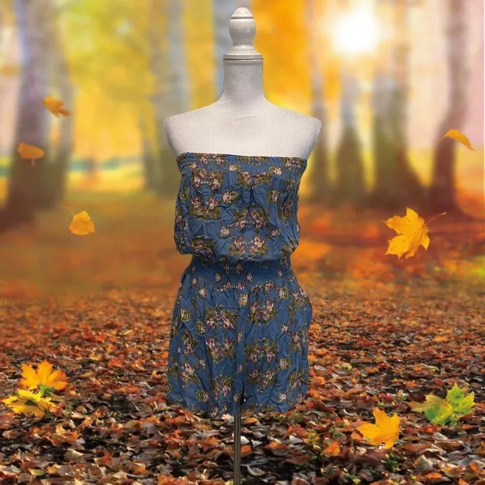 XL Floral Strapless w/ Pocket Jumpshort - Image 6