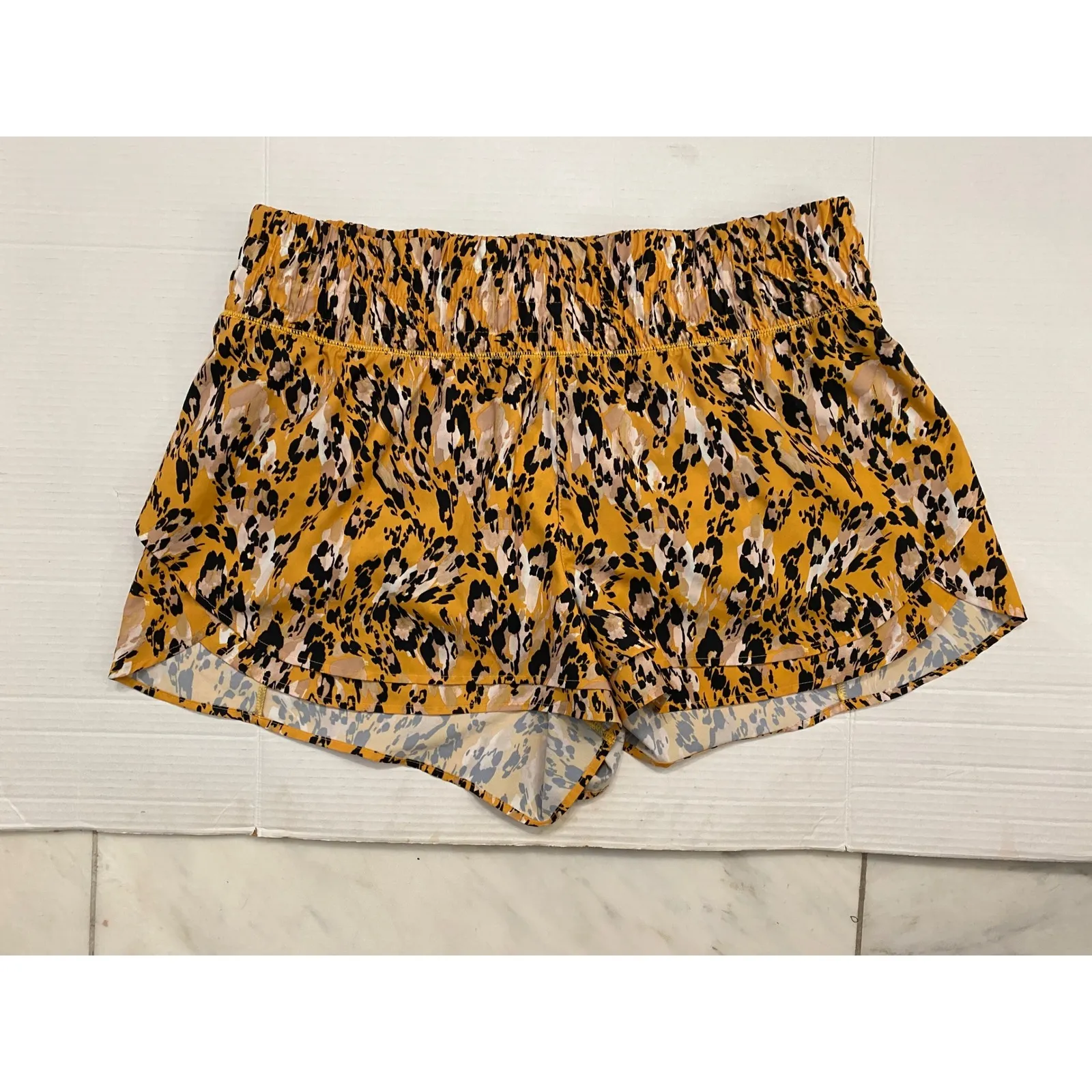 Calia by Carrie‎ Underwood Active Shorts Yellow Animal Print - Image 11