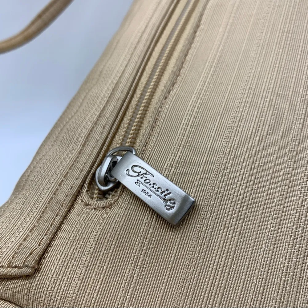 Fossil Gold Shoulder Handbag Purse - Image 12