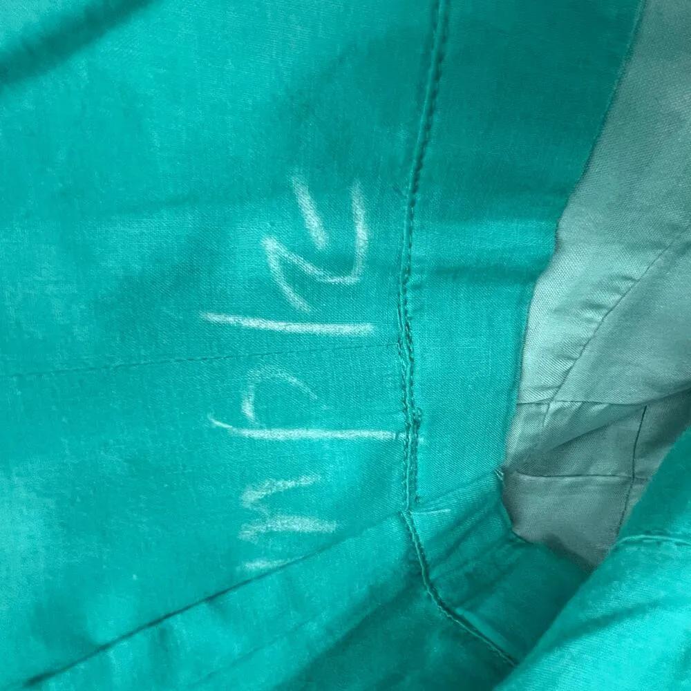 J Crew Dress Women 2 Green Aqua Silk Tafetta Audrey Strapless Ruffle Cocktail - Image 10