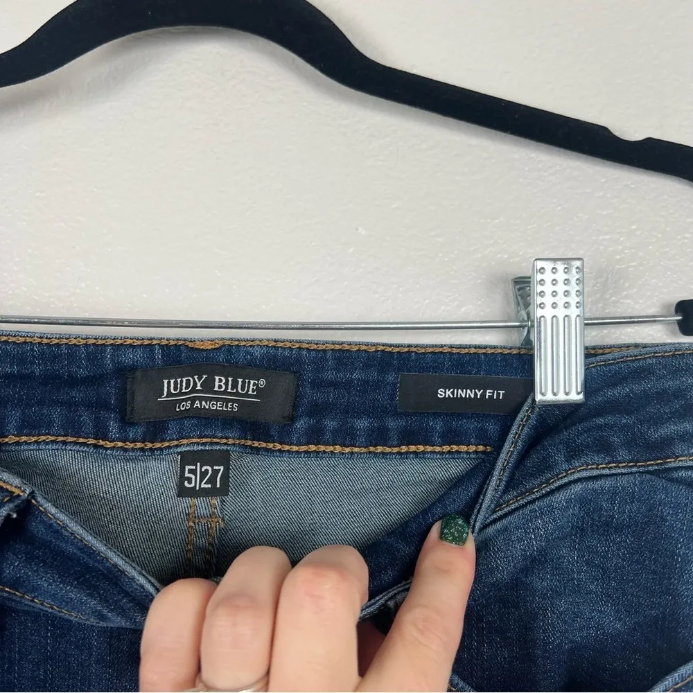 Judy Blue High Waist Skinny Fit Mid Seam‎ Blue Jeans Sz 27 - Image 6
