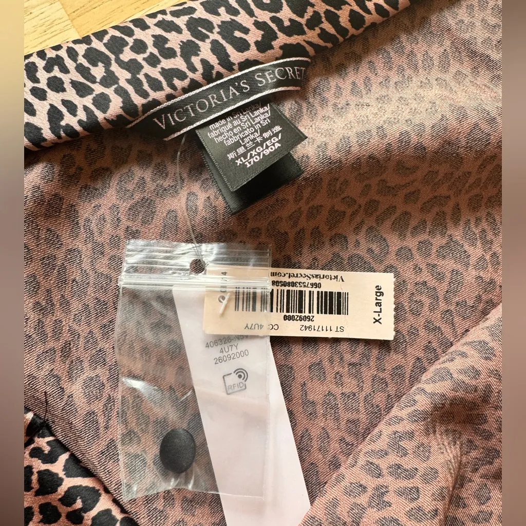 Victoria’s Secret Leopard Print Pink + Black Silky Satin Midi Slip Skirt XL NWT - Image 4