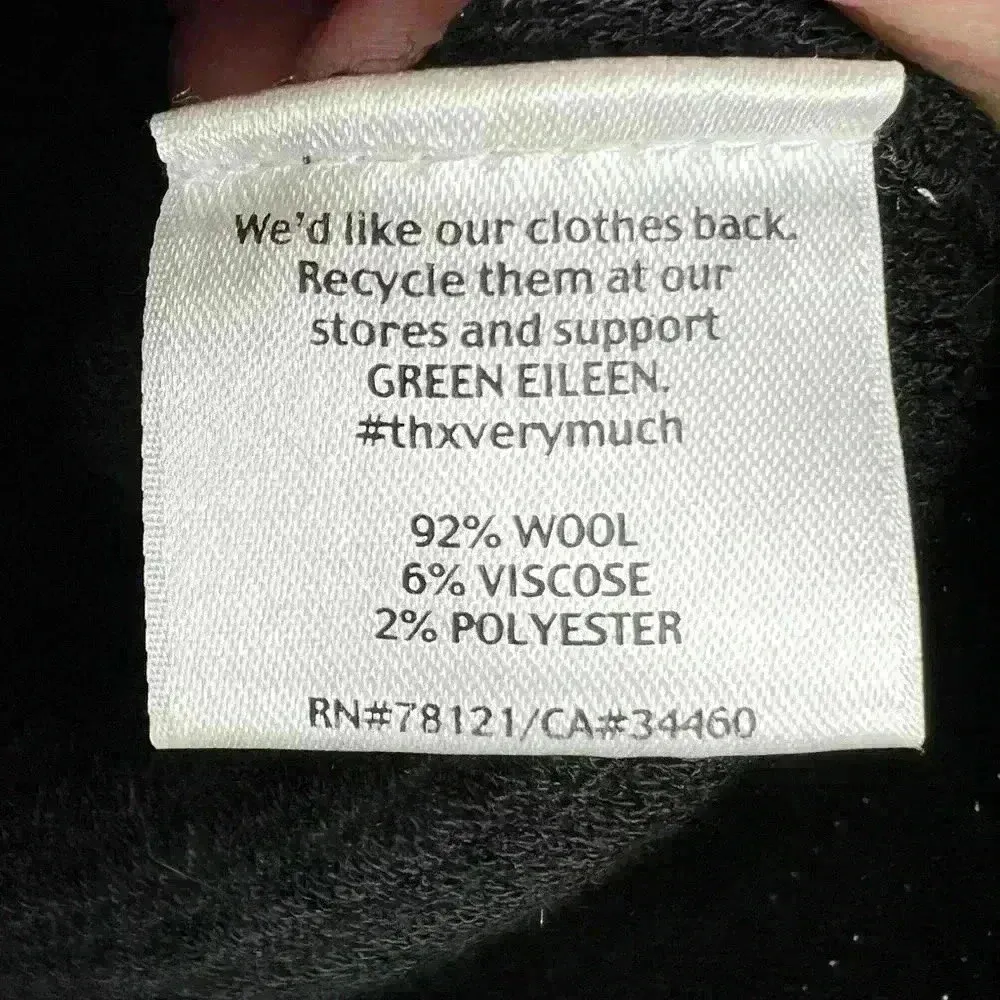 Eileen Fisher Skirt Black Wool Blend Straight Pencil Style Womens Petite Medium - Image 5