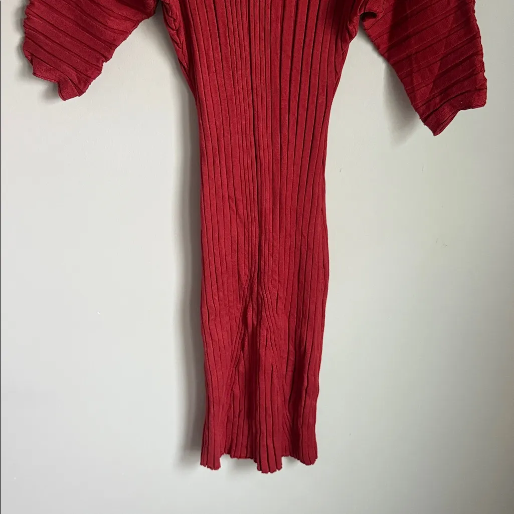 Anthropologie Maeve Maris Midi Sweater Dress Rust Small - Image 6