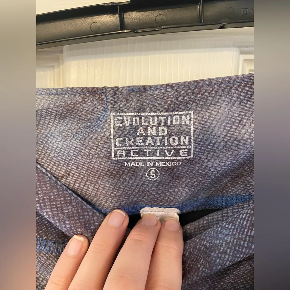 Evolution and creation | purple and blue elephant, yoga pants | size small - Image 3