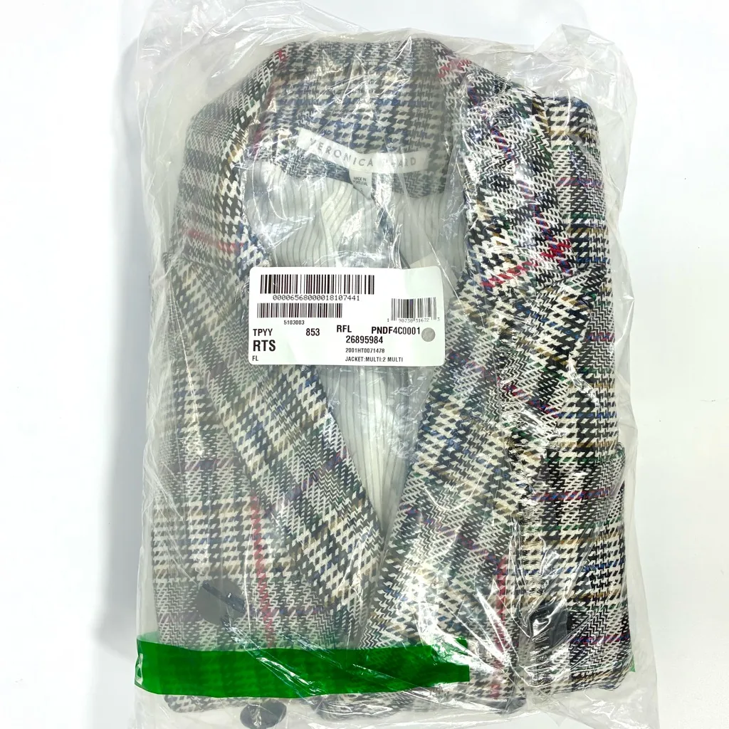 Veronica Beard Empire Tweed Plaid Dickey Jacket Multi 2 NWT Blazer - Image 10
