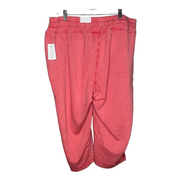 NWT Lane Bryant Joggers 18/20 Pink High Rise Pull On Casual Lounge Elastic Waist - Image 2