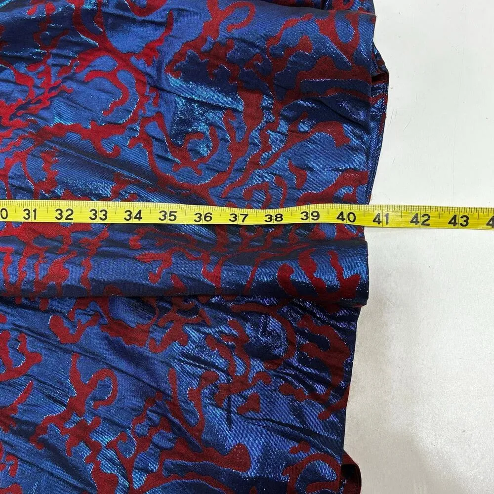 Anthro Maeve Pleated Shimmer Maxi Skirt Formal Red, Blue 2 - Image 3