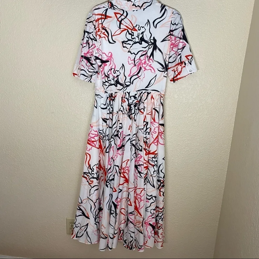 NWOT Badgley Mischka Vaca‎ cocktail floral print shirt midi dress - Image 8