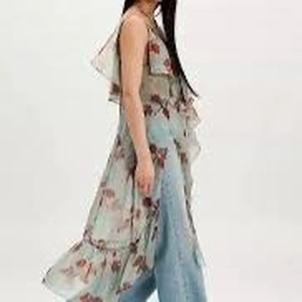 Free People Sunfaded Maxi Top in the Sage Combo , NWOT. Size XS. - Image 2