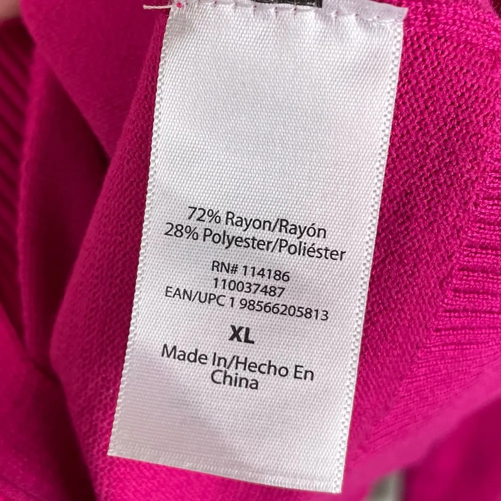 Juicy Couture Pink Knit Bling Tracksuit Size XL Jacket Flare Pants Set Y2K 2000s - Image 9