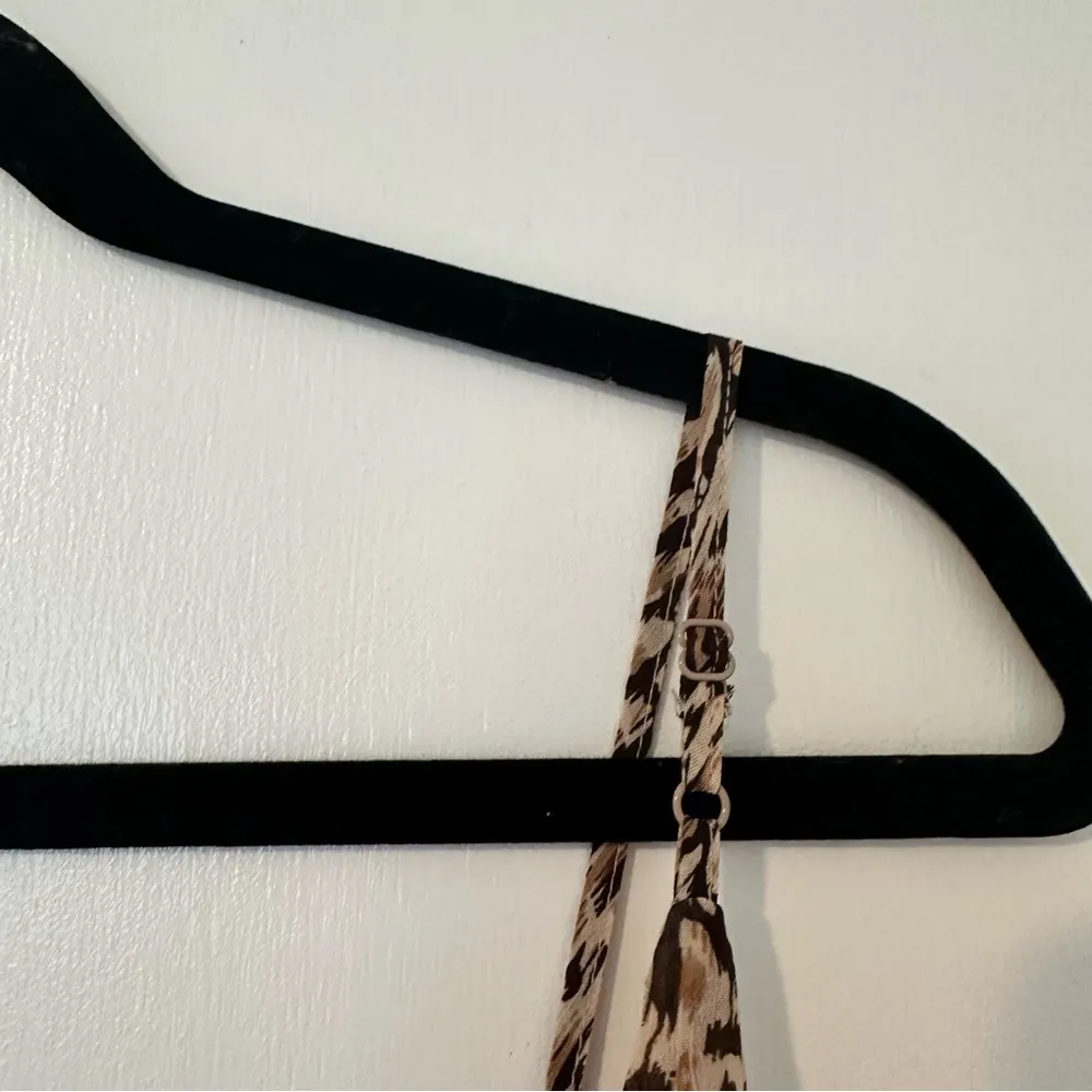 Bardot Ellie Faux Wrap Chiffon Dress Animal Python Print - Image 10