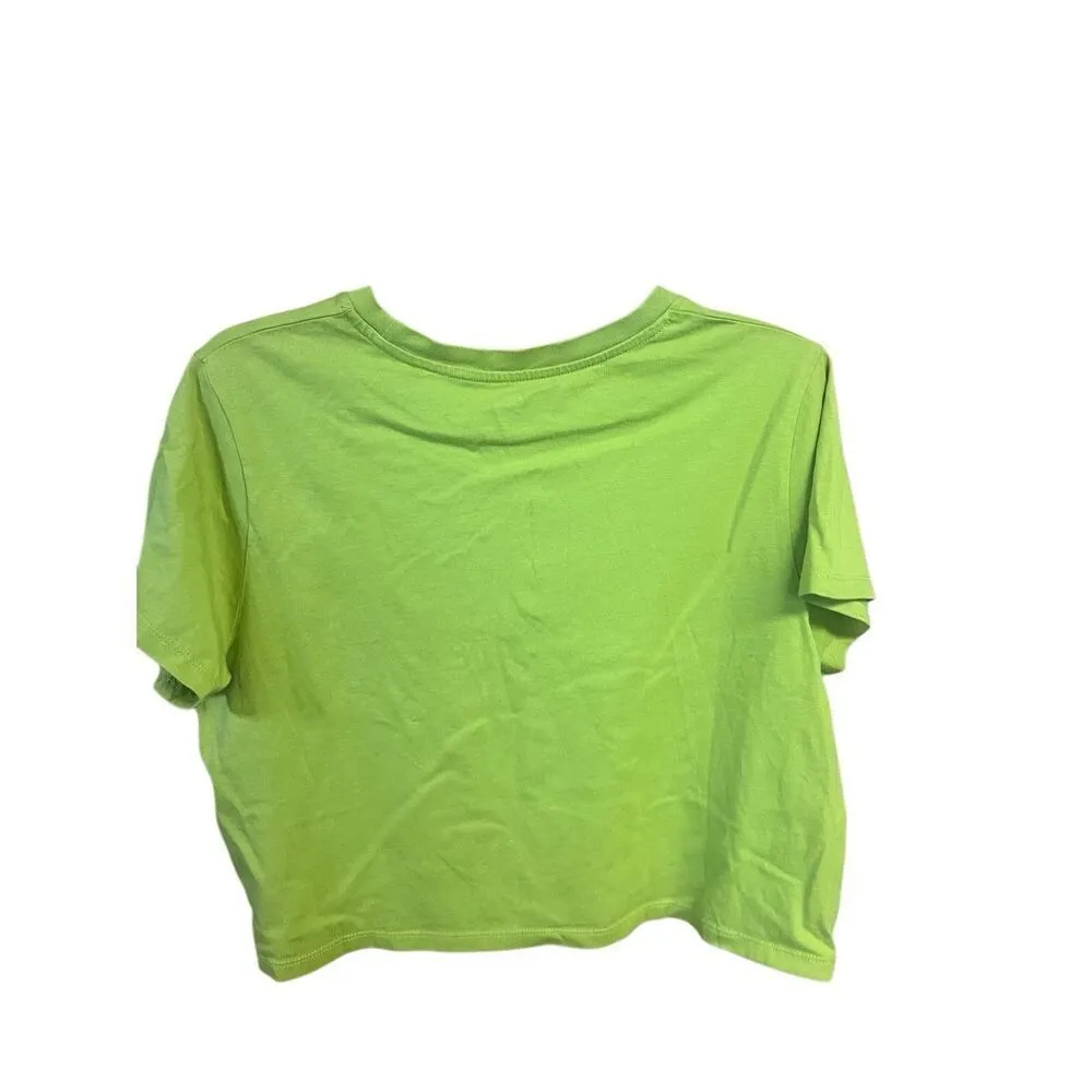 Levi Womans Crop Tee Sz L Green NWT Size L - Image 2