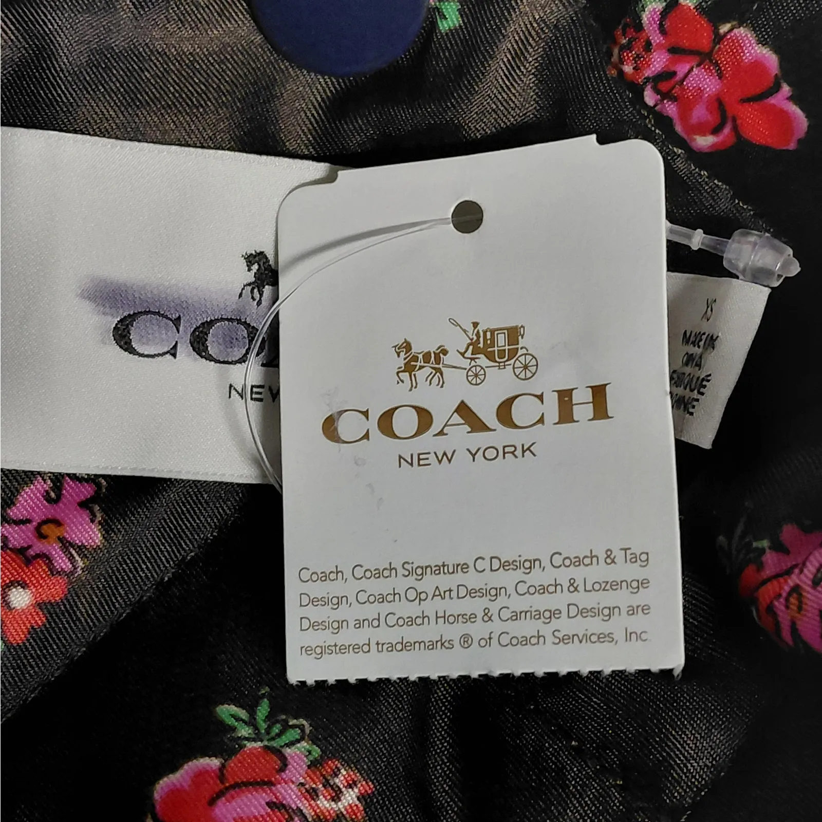 $595 NWT Coach Womens Hooded Parka Jacket Size XS Blue Utility Quiet Luxury Cozy - Image 7