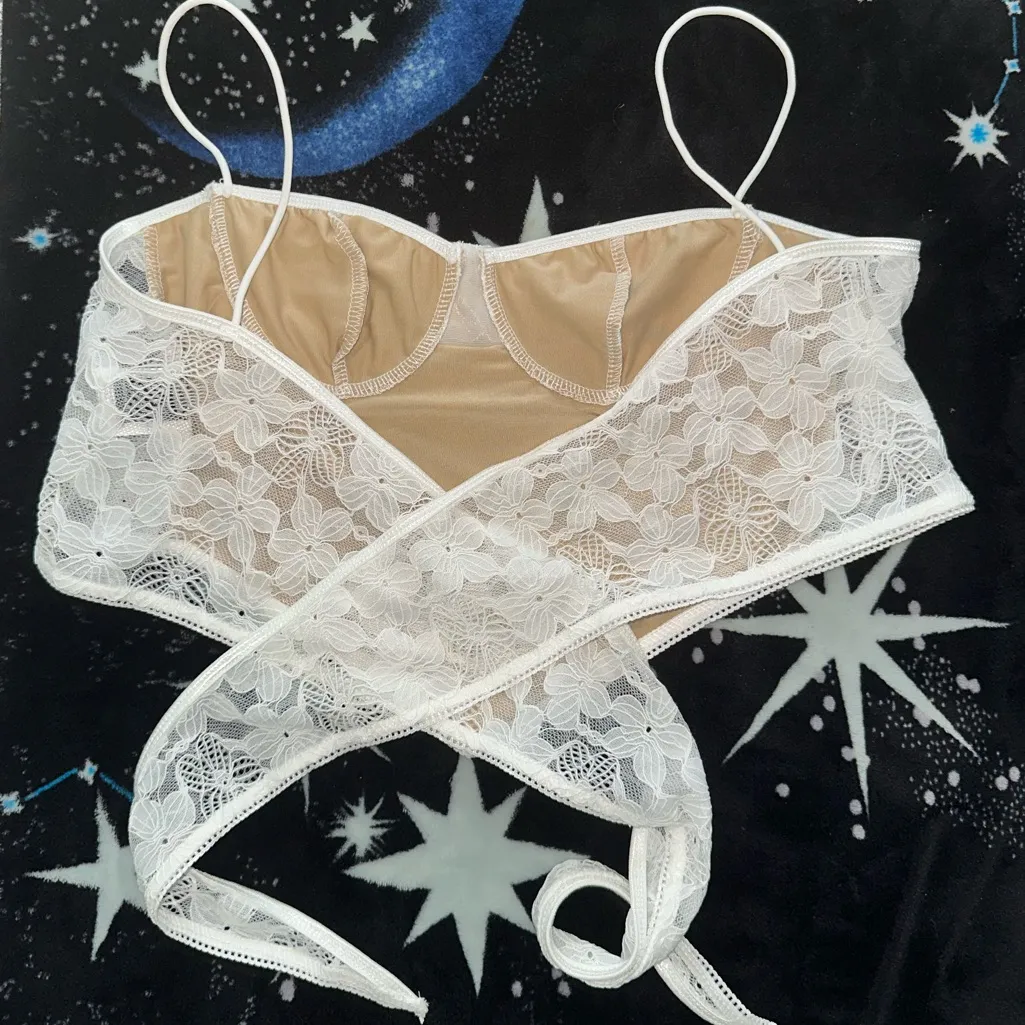 White Lace Corset Cami - Image 3